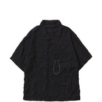 Camicia a maniche corte con tasca in nero And wander - uomo 