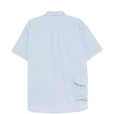 Camicia a maniche corte con tasche in celeste And wander - uomo 
