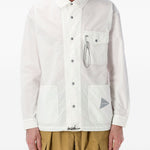 Giacca-camicia con tasche in bianco And wander - uomo 
