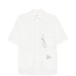 Camicia a maniche corte con moschettone in bainco And wander - uomo 