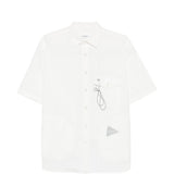 Camicia a maniche corte con moschettone in bainco And wander - uomo 