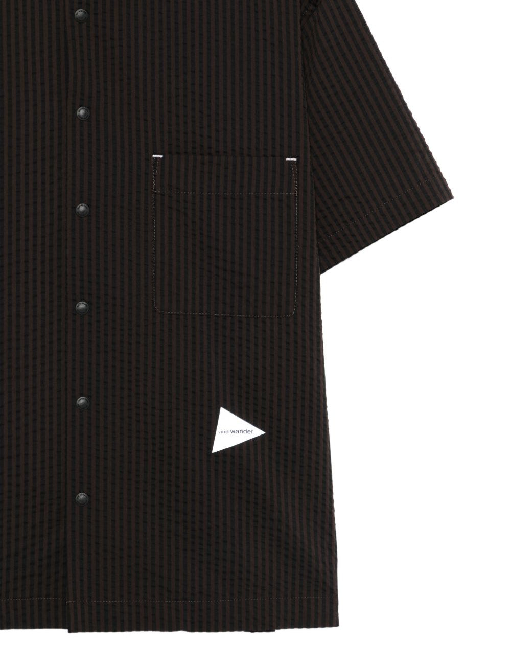 Camicia a righe in nero And wander - uomo 