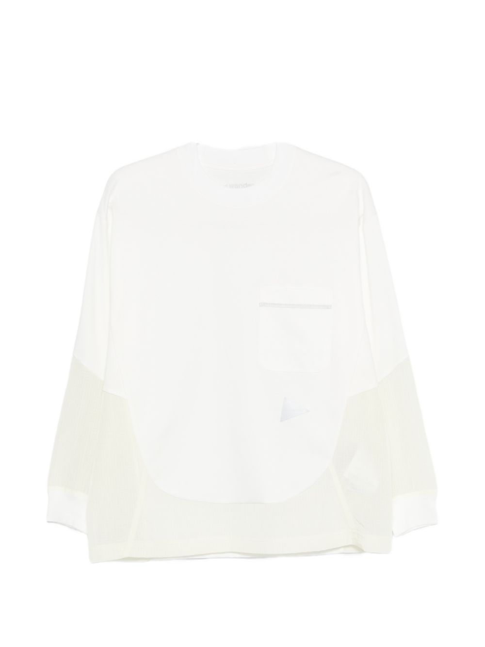 T-shirt a maniche lunghe con tasca in bianco And wander - uomo 