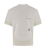 T-shirt a maniche corte con tasca in bianco And wander - uomo 