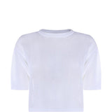 Top crop in maglia papavero in bianco Antonelli - donna 