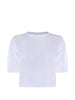 Top crop in maglia papavero in bianco Antonelli - donna