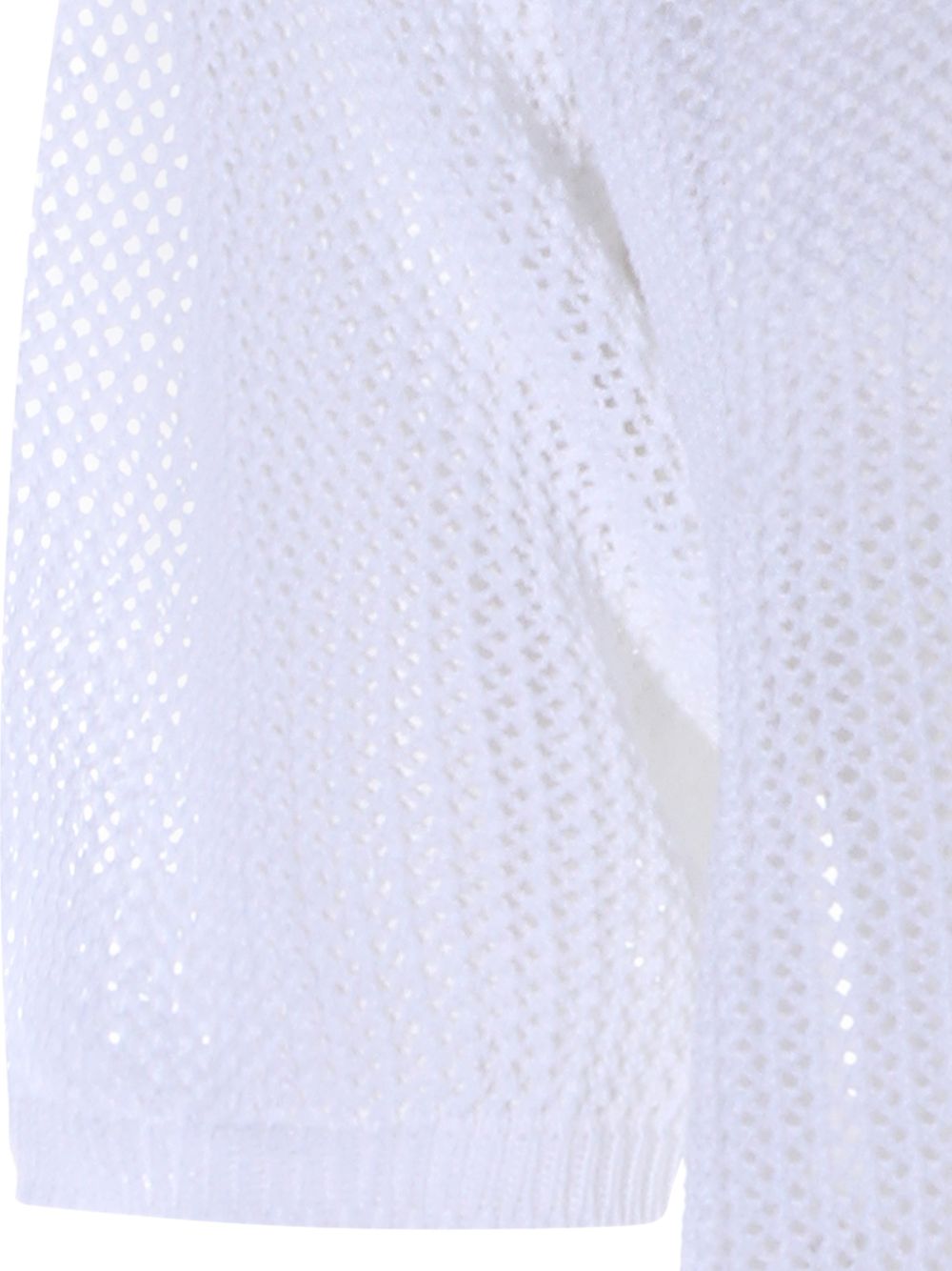 Top crop in maglia papavero in bianco Antonelli - donna 