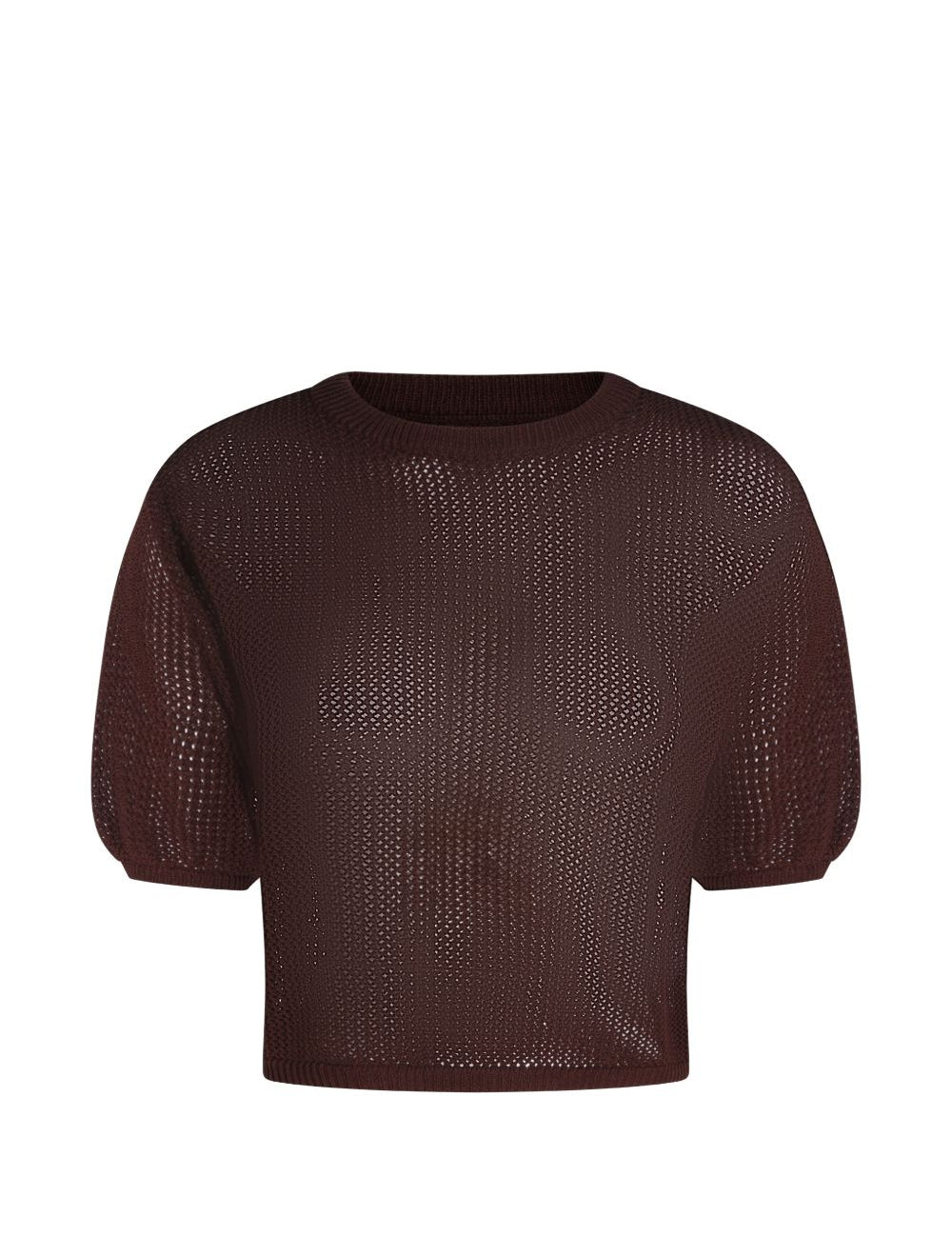 Top crop papavero in nero Antonelli - donna 