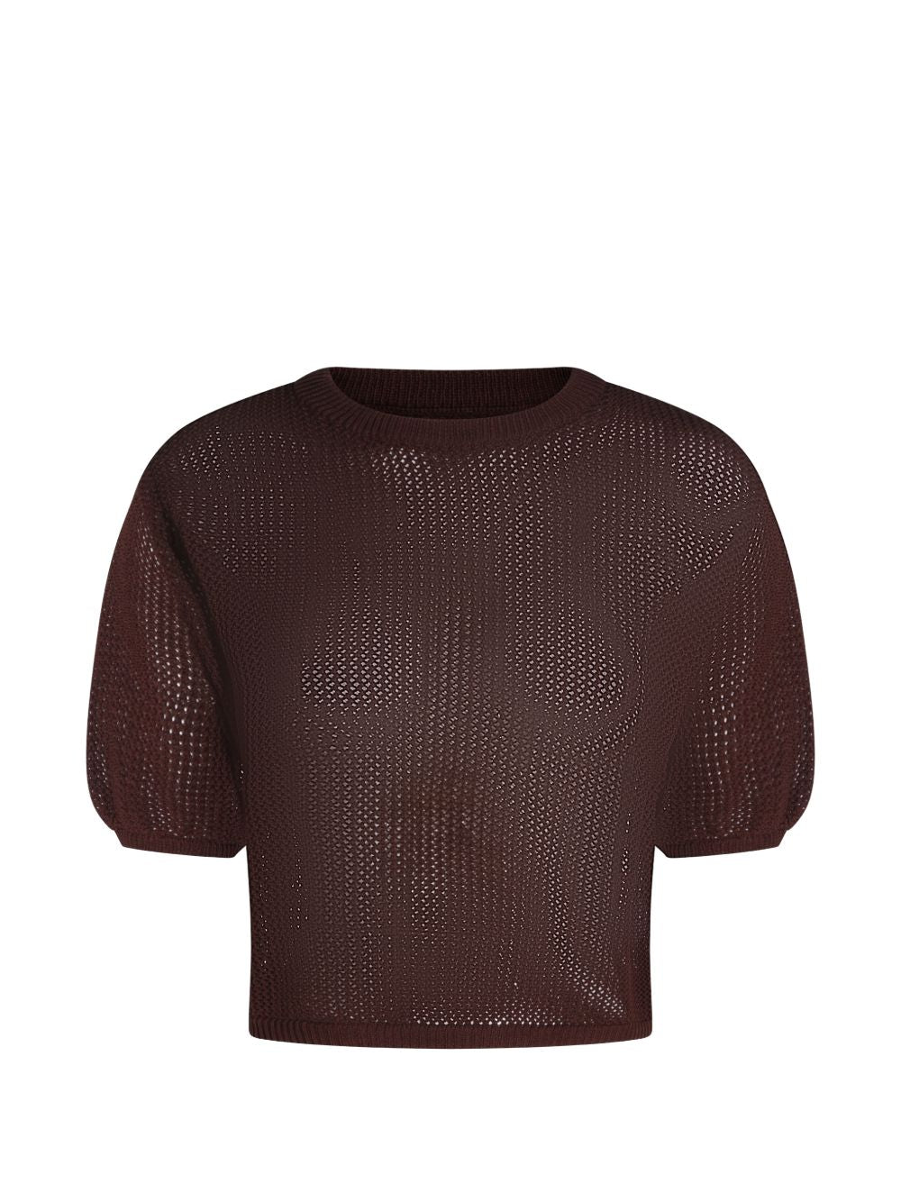 Top crop papavero in nero Antonelli - donna 