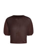 Top crop papavero in nero Antonelli - donna