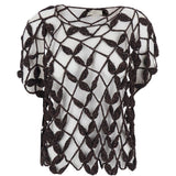 Top all'uncinetto in marrone Antonelli - donna 
