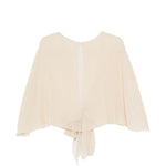 Top christian con nodo a cravatta in beige Antonelli - donna 