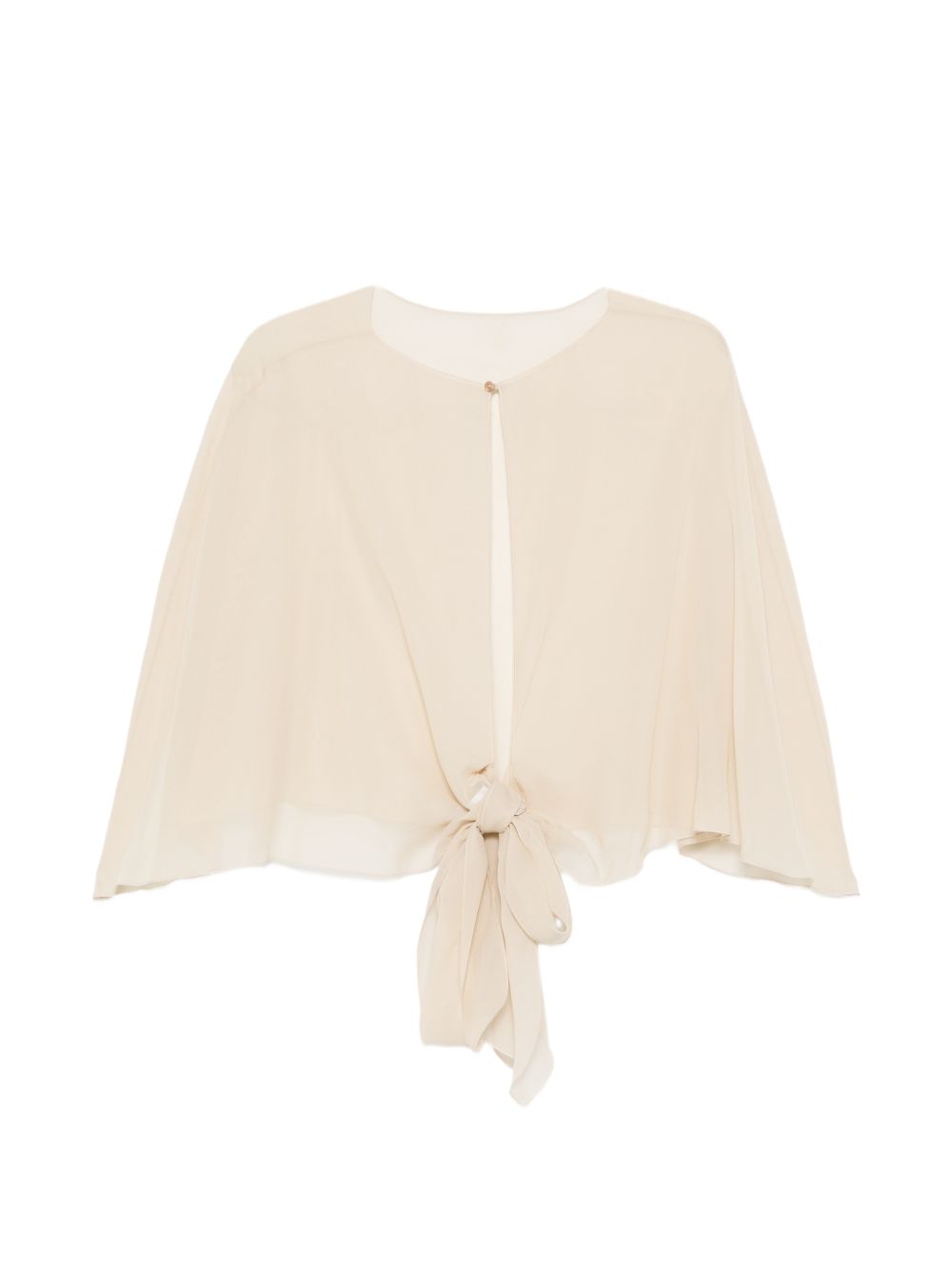 Top christian con nodo a cravatta in beige Antonelli - donna 