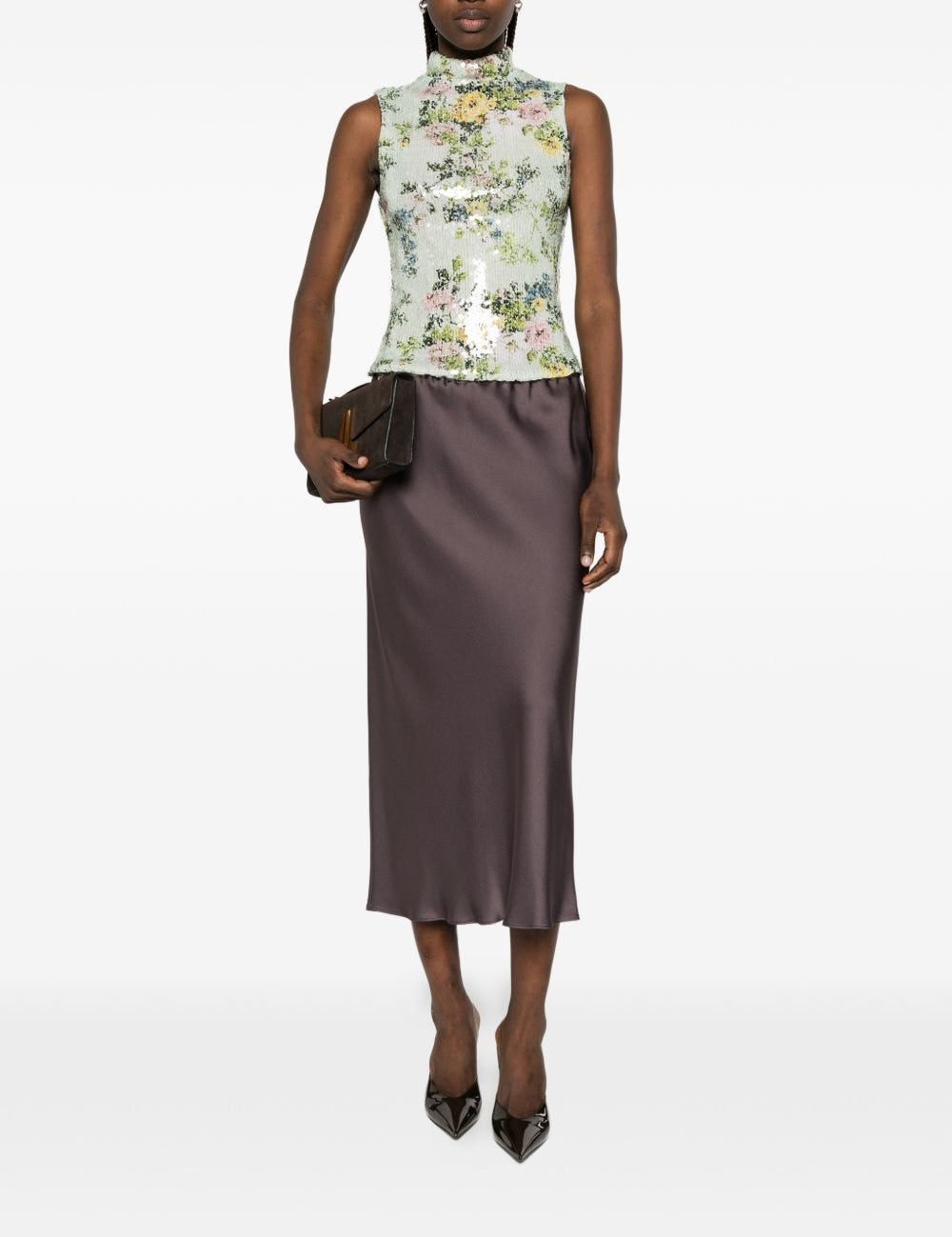 Gonna midi Orinoco con elastico in vita in viola Antonelli - donna 