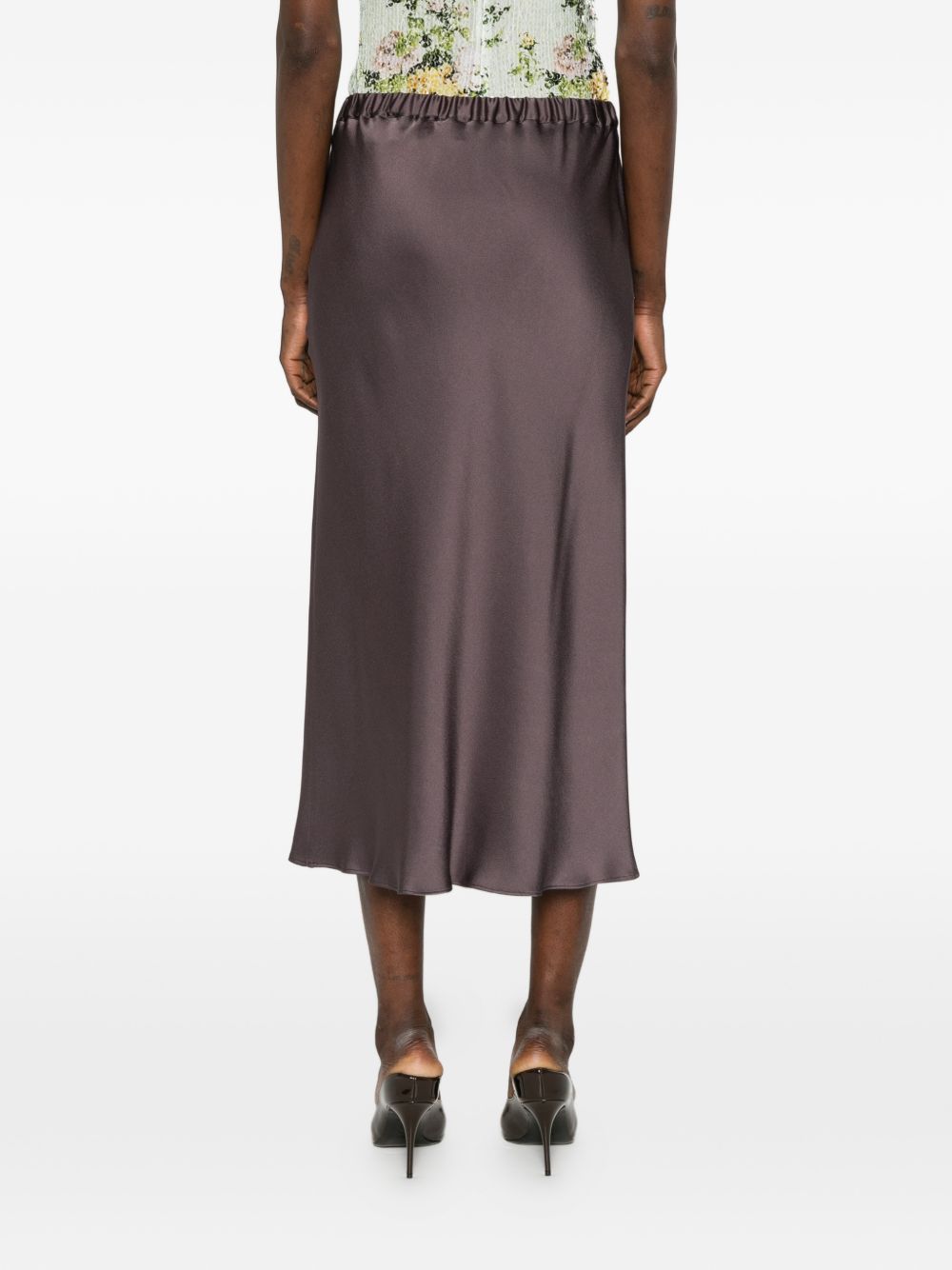 Gonna midi Orinoco con elastico in vita in viola Antonelli - donna 