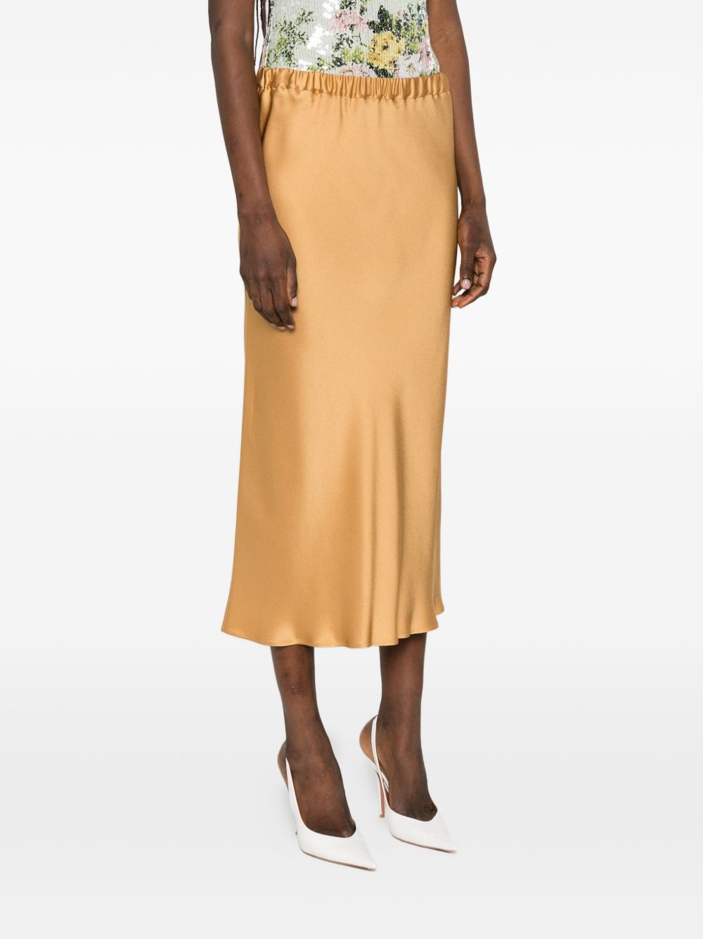 Gonna midi Orinoco con elastico in vita in yellow Antonelli - donna 