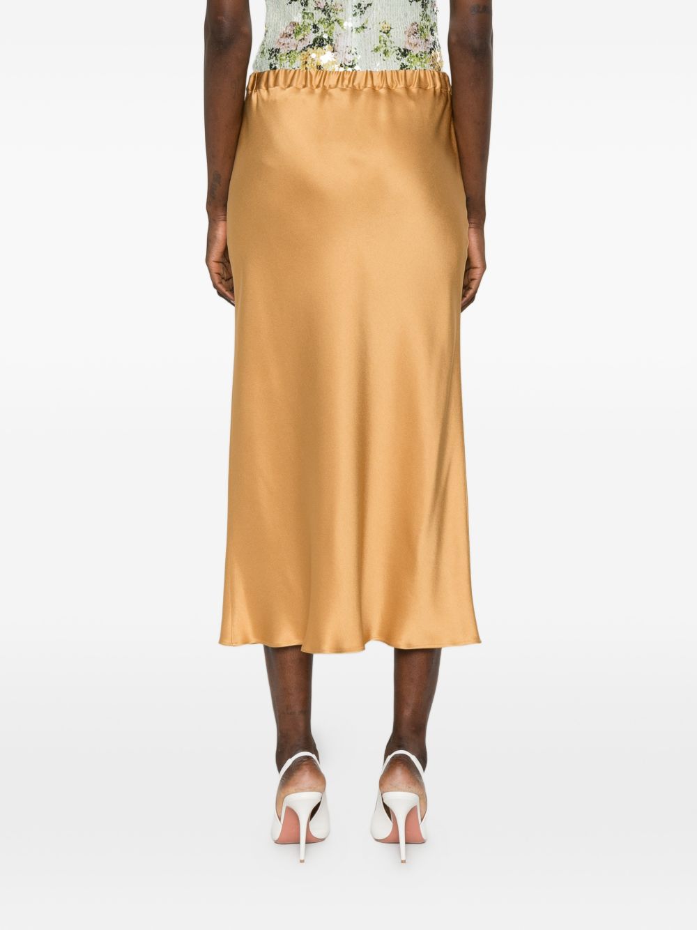 Gonna midi Orinoco con elastico in vita in yellow Antonelli - donna 