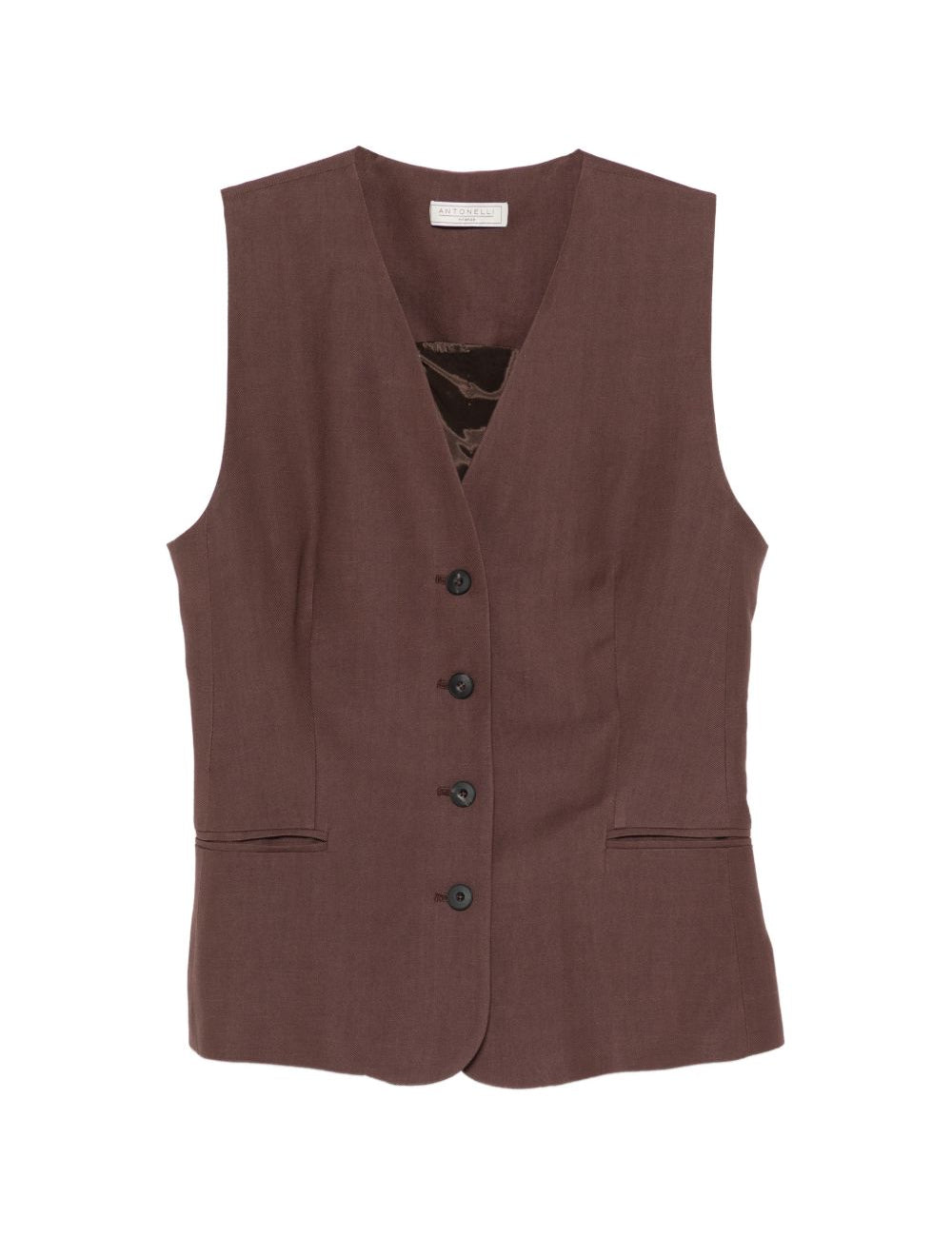 Gilet con bottoni Jesi in marrone Antonelli - donna 