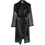 Cappotto trasparente con cintura in nero Antonelli - donna 