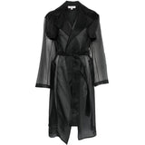 Cappotto trasparente con cintura in nero Antonelli - donna 