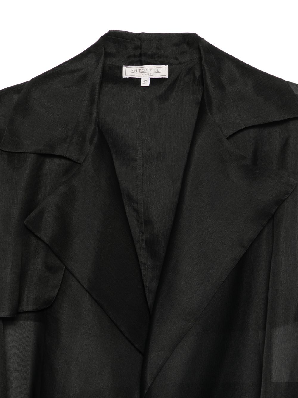 Cappotto trasparente con cintura in nero Antonelli - donna 