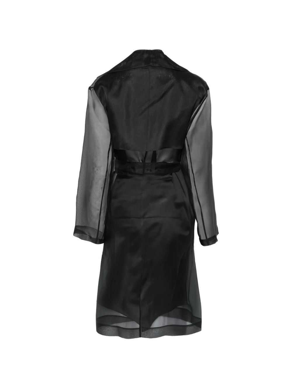 Cappotto trasparente con cintura in nero Antonelli - donna 