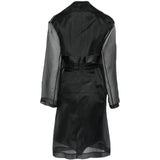 Cappotto trasparente con cintura in nero Antonelli - donna 