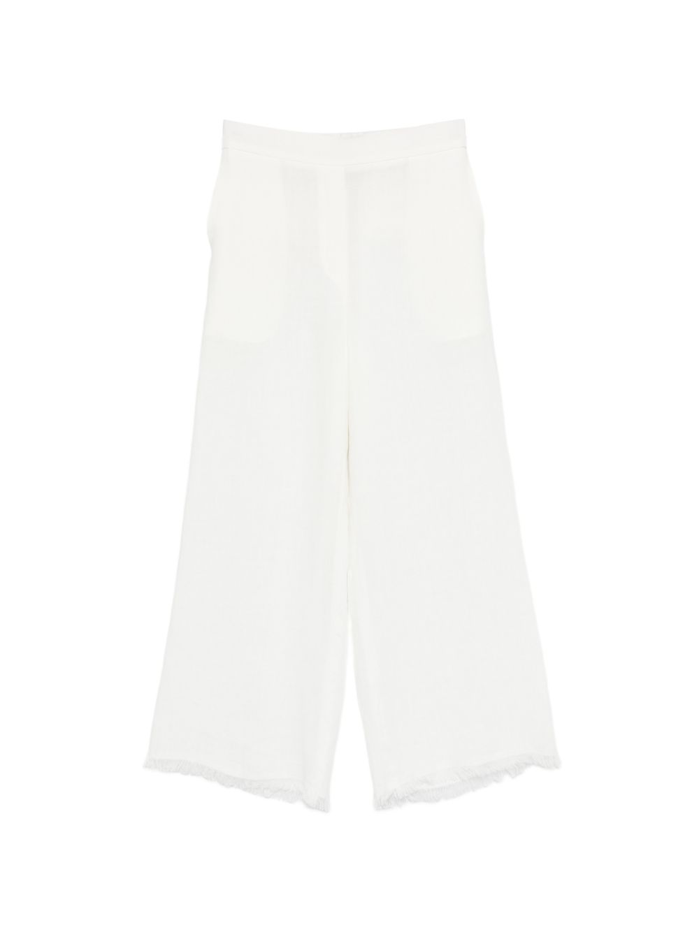 Pantaloni con orlo sfilinacciato in bianco Antonelli - donna 