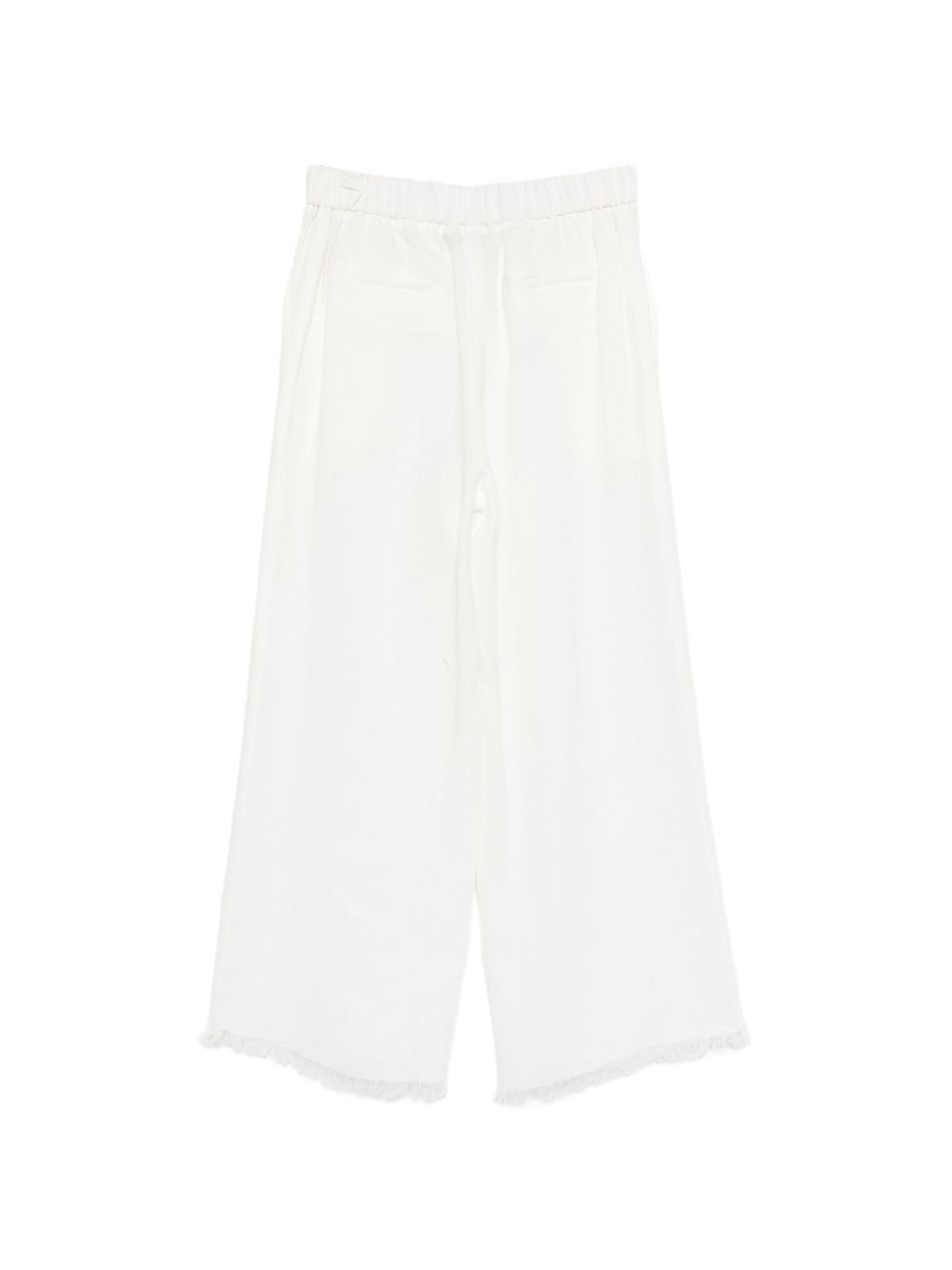 Pantaloni con orlo sfilinacciato in bianco Antonelli - donna 