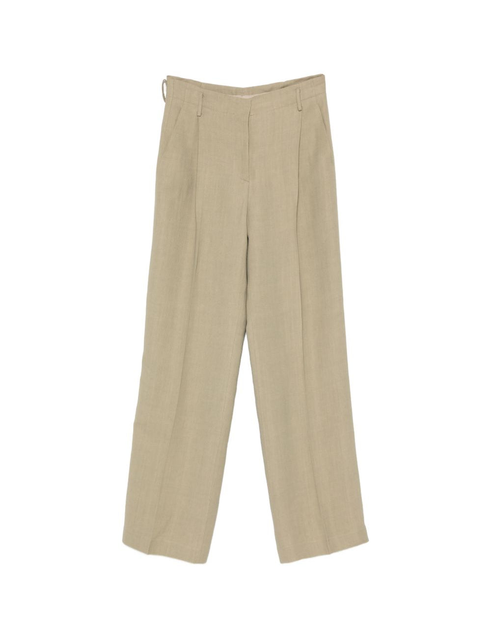 Pantaloni con pieghe stirate in verde Antonelli - donna 