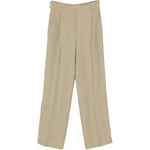 Pantaloni con pieghe stirate in verde Antonelli - donna 