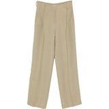 Pantaloni con pieghe stirate in verde Antonelli - donna 