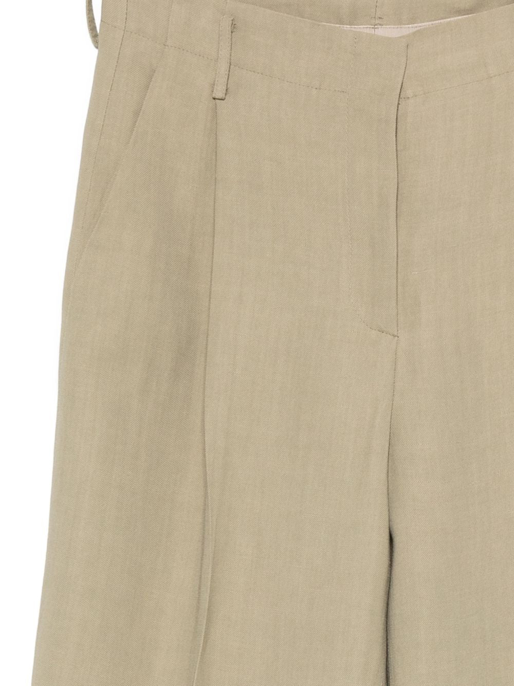 Pantaloni con pieghe stirate in verde Antonelli - donna 