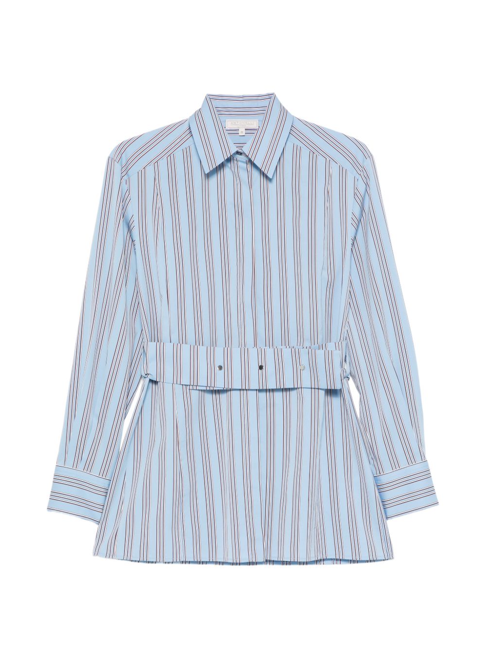 Camicia a righe con cintura in azzurro Antonelli - donna 