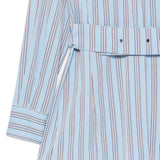 Camicia a righe con cintura in azzurro Antonelli - donna 