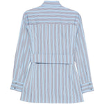Camicia a righe con cintura in azzurro Antonelli - donna 