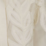 Camicia Alessandra con applicazione di foglia in bianco Antonelli - donna 