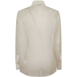 Camicia Alessandra con applicazione di foglia in bianco Antonelli - donna 