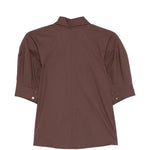 Camicia con collo a punta in marrone Antonelli - donna 