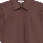 Camicia con collo a punta in marrone Antonelli - donna 