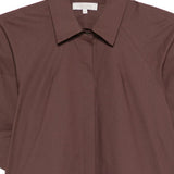Camicia con collo a punta in marrone Antonelli - donna 