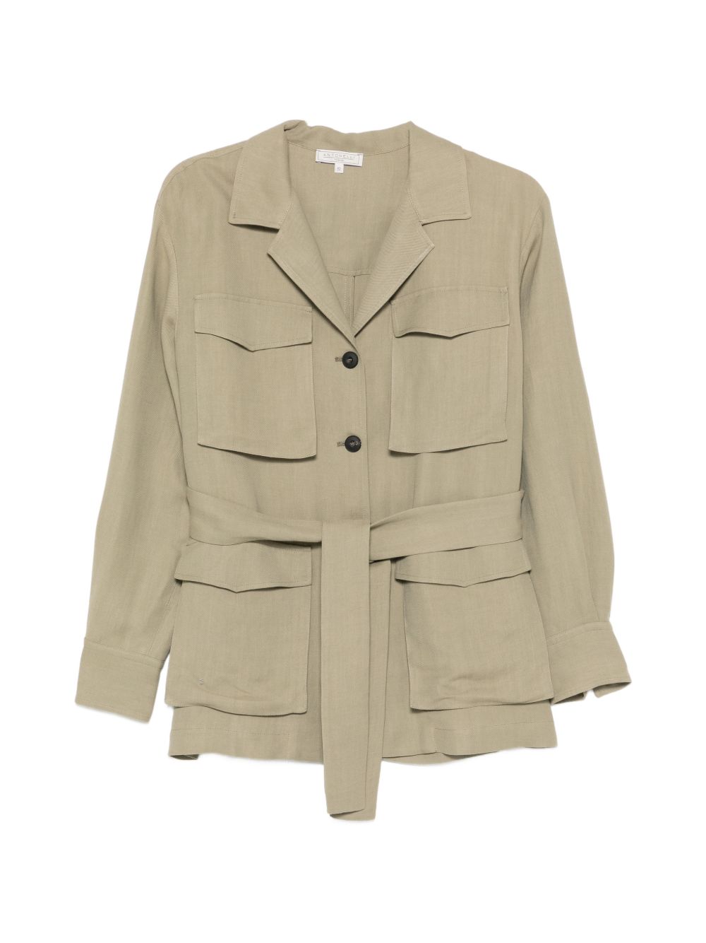 Giacca con cintura e bottoni in verde Antonelli - donna 