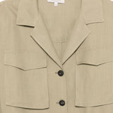 Giacca con cintura e bottoni in verde Antonelli - donna 