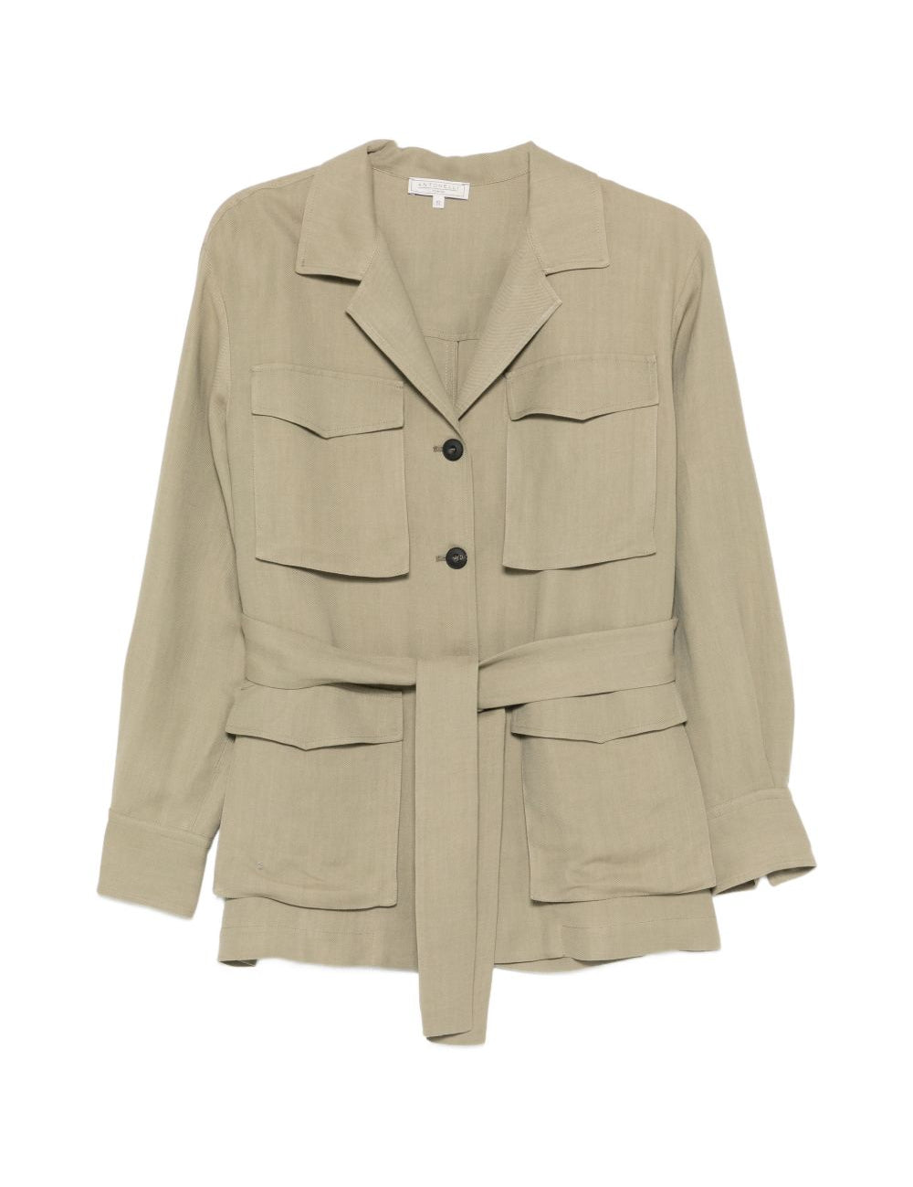Giacca con cintura e bottoni in verde Antonelli - donna 
