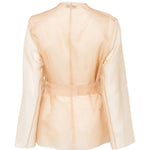 Giacca con scollo a v e cintura in beige Antonelli - donna 