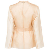 Giacca con scollo a v e cintura in beige Antonelli - donna 