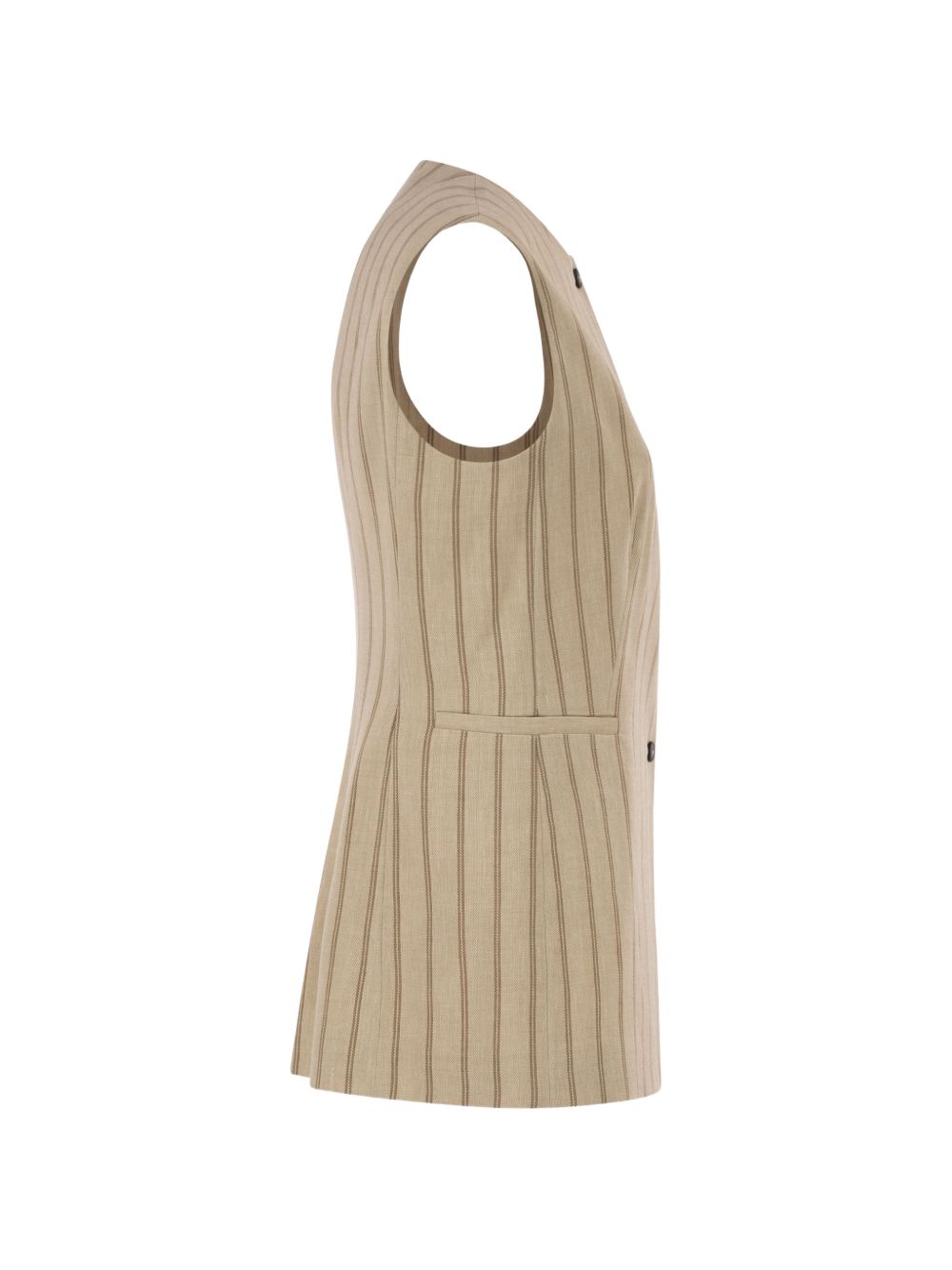Gilet a righe gabriel in beige 