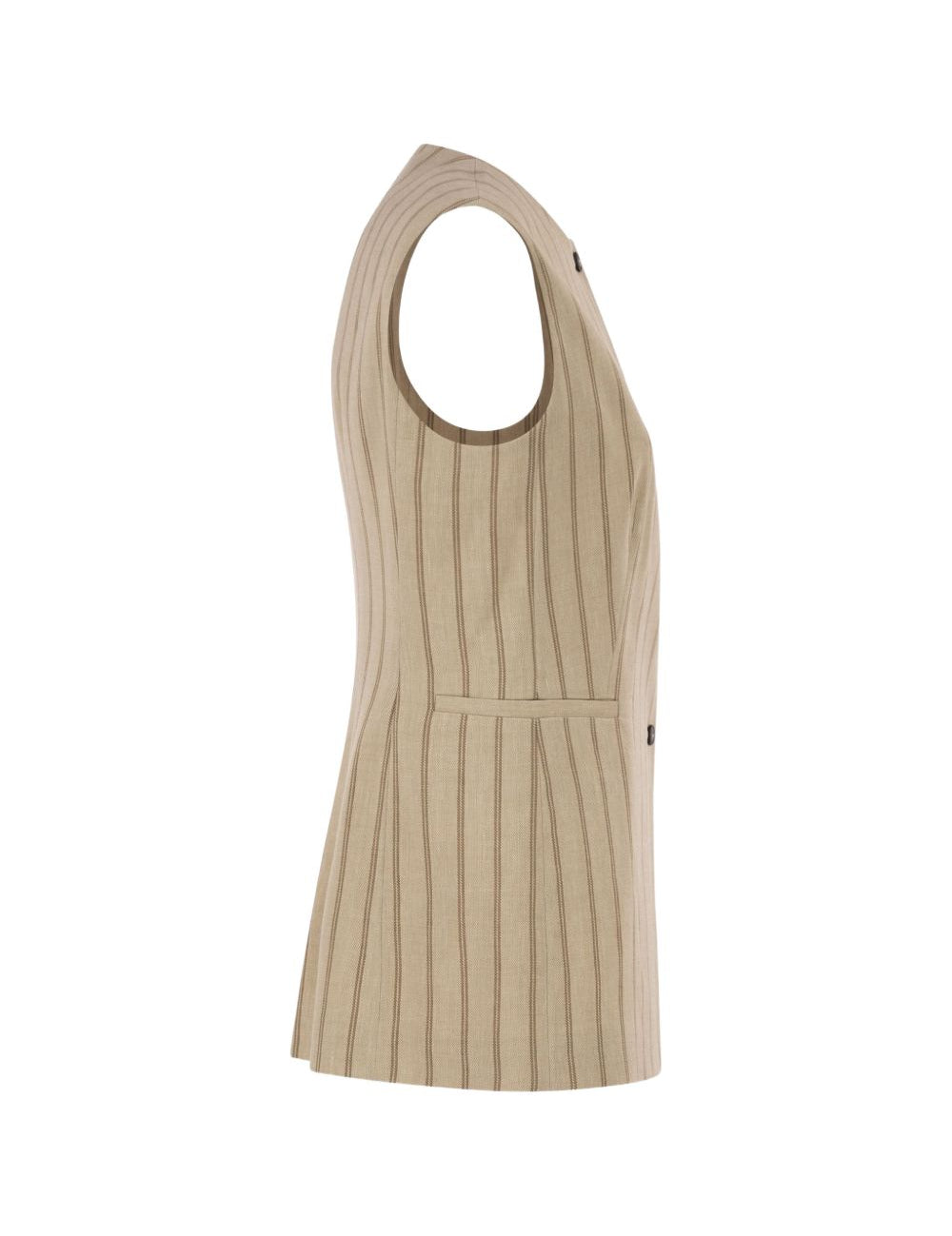 Gilet a righe gabriel in beige 