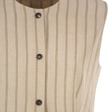 Gilet a righe gabriel in beige 