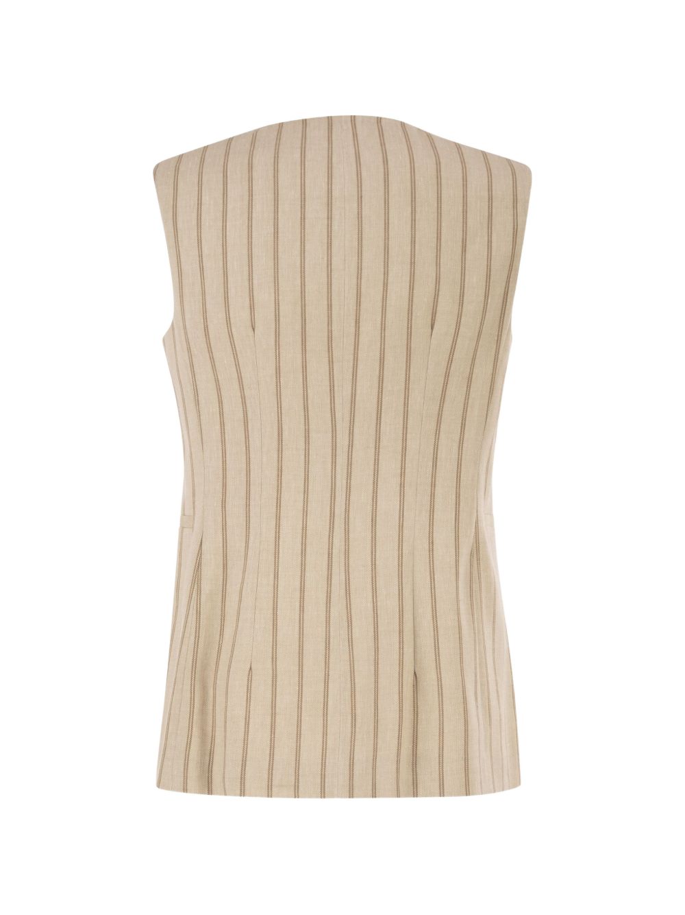 Gilet a righe gabriel in beige 